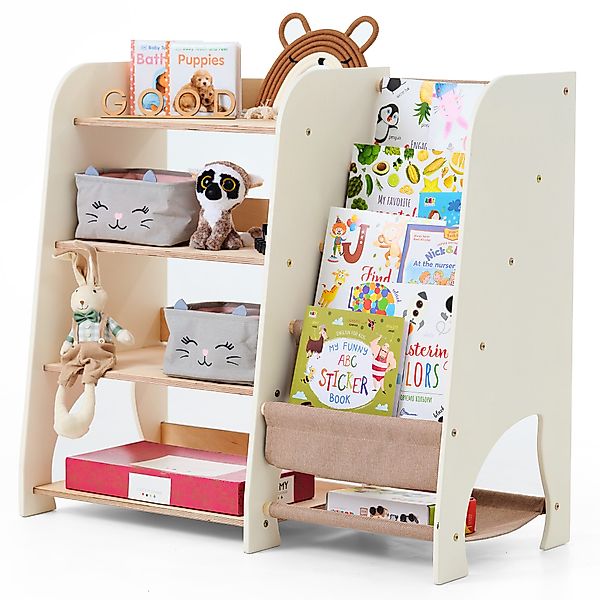 Goodevas Kinderregal Holz-Bücherregale Funktionaler Spielzeugorganisator fü günstig online kaufen