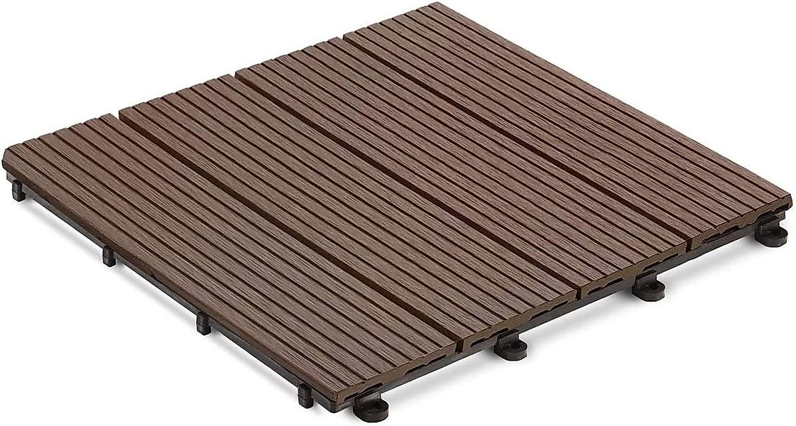 casa pura Klickfliesen WPC Royal Dunkelbraun, günstig online kaufen