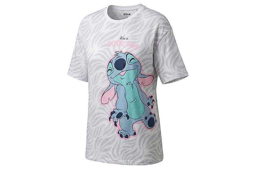 Disney Pyjamaoberteil Disney Lilo und Stitch Damen kurzarm Schlafshirt Gr. günstig online kaufen