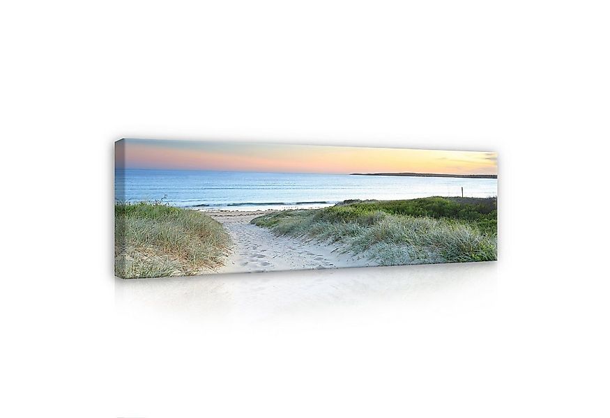 Wallarena Leinwandbild Strand Meer Landschaft Wandbild XXL Leinwandbilder M günstig online kaufen