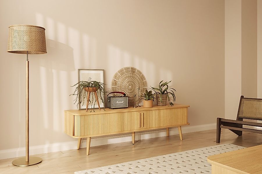 Woodman TV-Board "Rove", besonderes Design, in zwei Breiten, mit Eichenholz günstig online kaufen