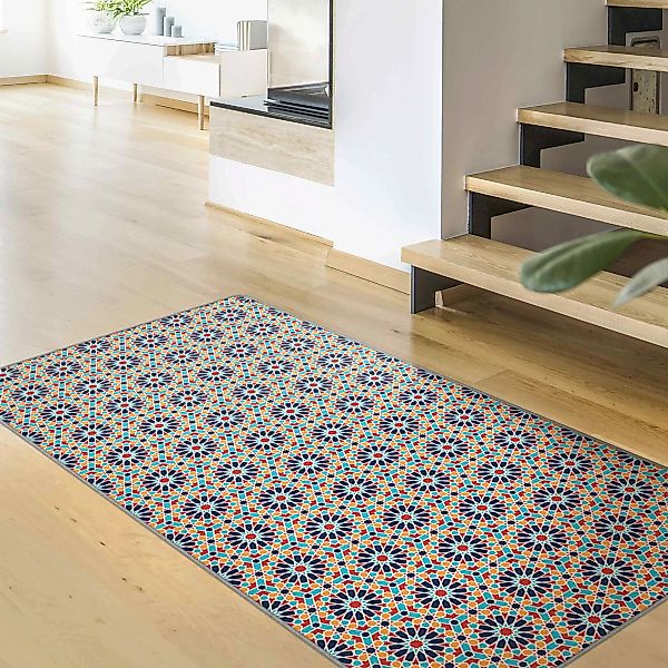 Teppich Orientalisches Muster mit bunten Sternen günstig online kaufen