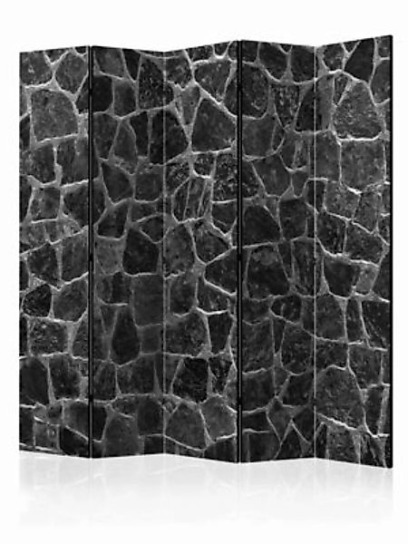 artgeist Paravent Black Stones II [Room Dividers] schwarz/grau Gr. 225 x 17 günstig online kaufen