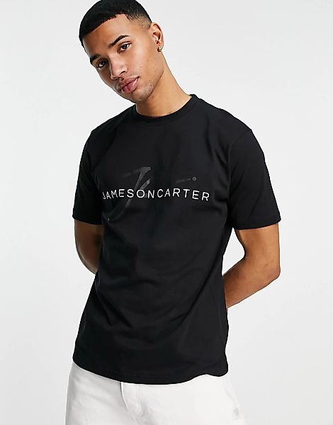 Jameson Carter – Hannigan – T-Shirt in Schwarz günstig online kaufen