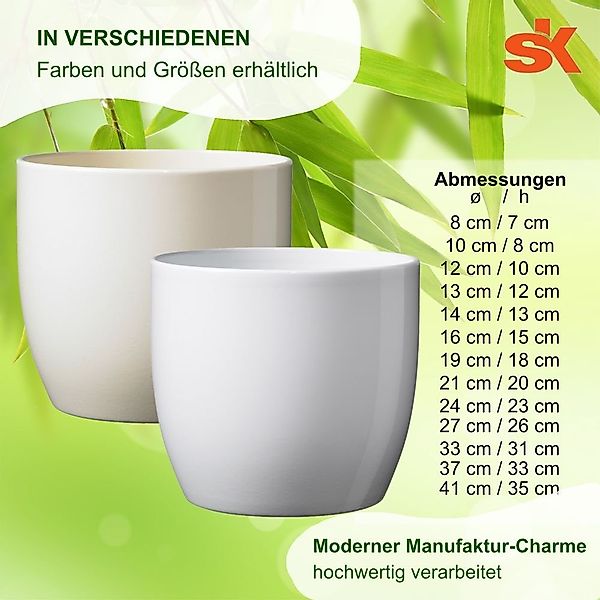 Heimwerkercenter Übertopf Kermikübertopf Basel ø12 cm, günstig online kaufen