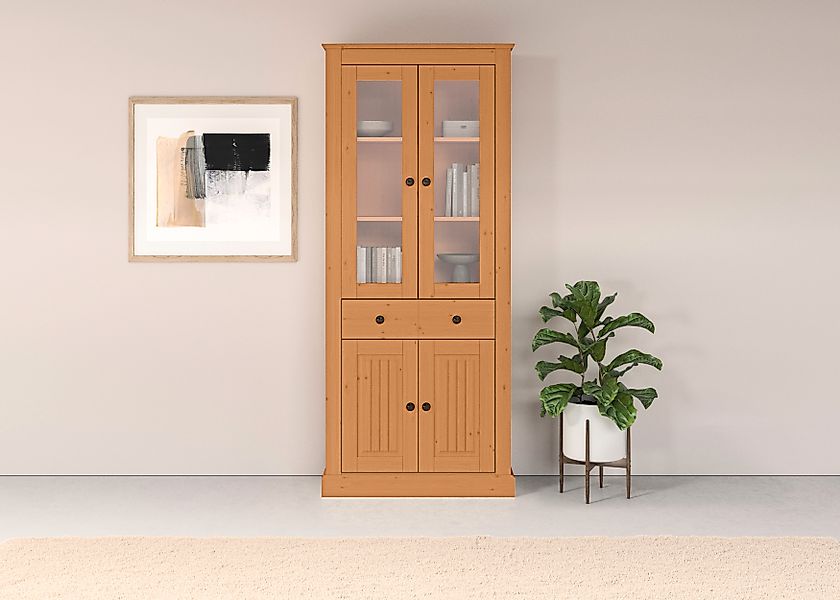 Home affaire Vitrine "Liotta", Mit 2 Glastüren und 1 Schublade günstig online kaufen