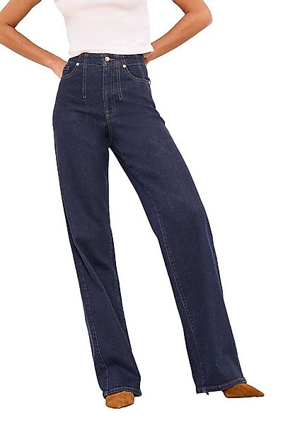 LIPSY Weite Jeans Lipsy Figurbetonte Hose mit weitem Bein, Regular (1-tlg) günstig online kaufen