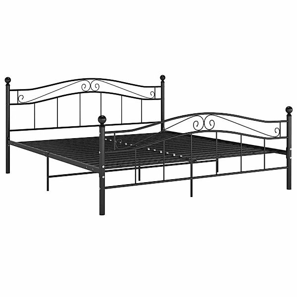 Bett Schwarz Metall 140x200 Cm günstig online kaufen