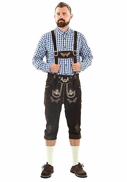 Alessandro Salvarini Trachtenlederhose "ASGustl", Lederhose in Trachtenstil günstig online kaufen