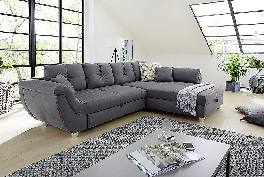 Jockenhöfer Gruppe Ecksofa "Maranello L-Form", mit großem Stauraum, Gästebe günstig online kaufen