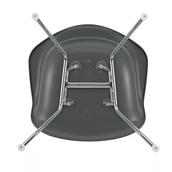 Vitra - Eames Plastic Armchair DAX verchromt - granitgrau/Sitzschale Polypr günstig online kaufen