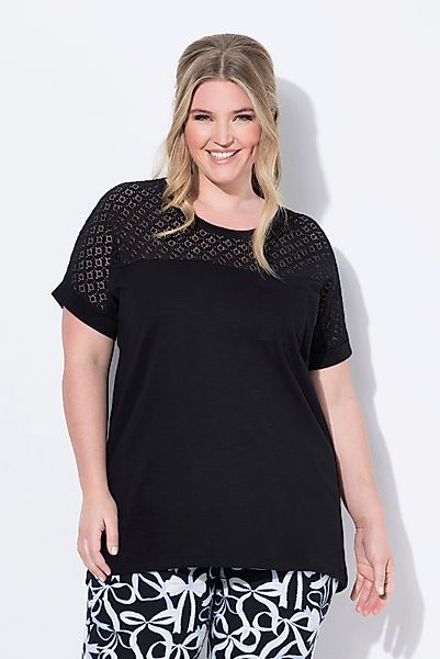 MIAMODA T-Shirt T-Shirt A-Linie Spitzeneinsatz günstig online kaufen