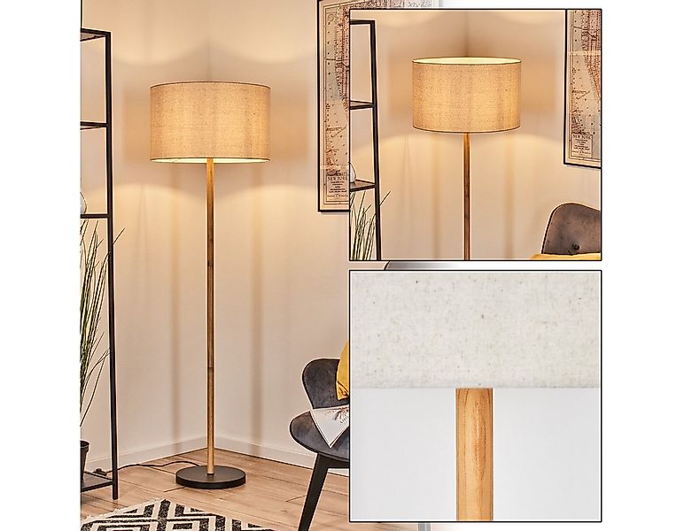 hofstein Stehlampe Stehlampe aus Metall/Holz im modernen Boho-Design, ohne günstig online kaufen