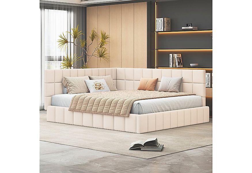 OKWISH Polsterbett Polsterbett Doppelbett Daybett Tagesbett 140x200 cm (Sam günstig online kaufen