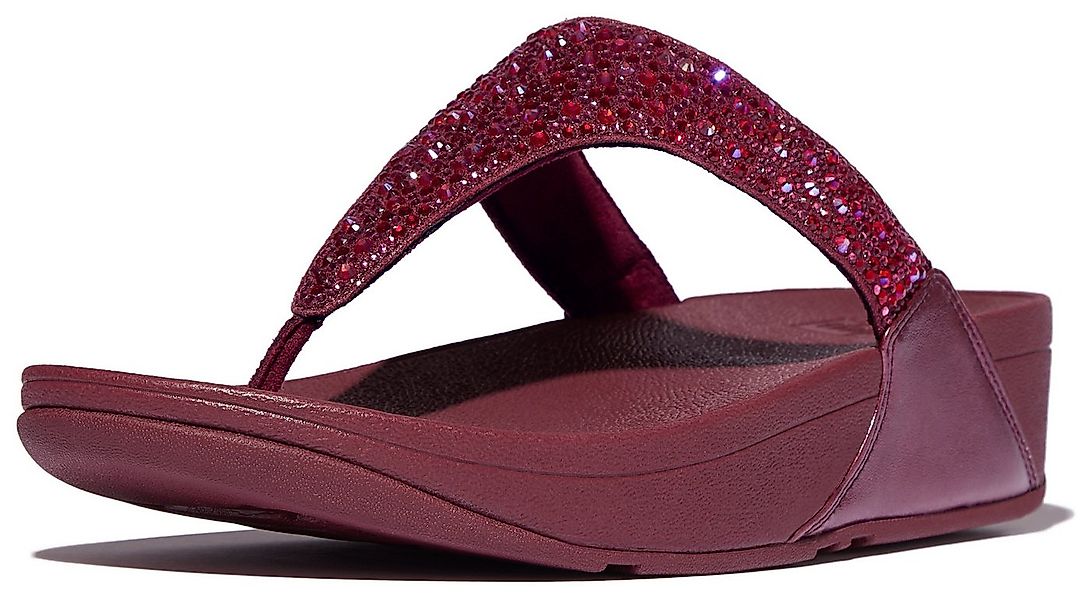 Fitflop LULU CRYSTAL Zehentrenner, Sandale, Pantolette mit Schmucksteine günstig online kaufen