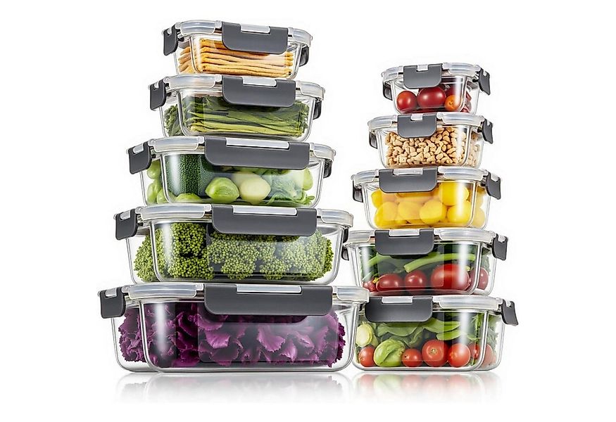 LuxusKollektion Aufbewahrungsdose Glas-Frischhaltedosen Set BPA-frei luftdi günstig online kaufen