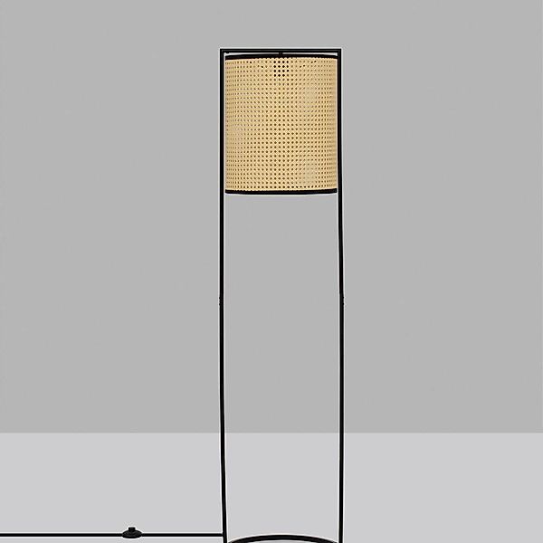 Stehleuchte Erto in Natur und Schwarz E27 günstig online kaufen