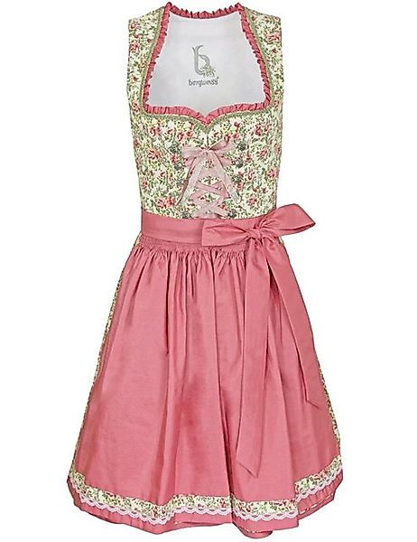 Dirndl Damen Kleid "Magdalena" 51035 - Creme Rosa 55cm - Romantisch mit Ros günstig online kaufen