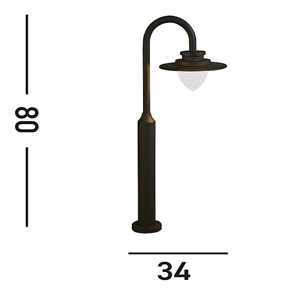 LED-Wegeleuchte Texas, IP54, graphitfarben, Höhe 80 cm günstig online kaufen