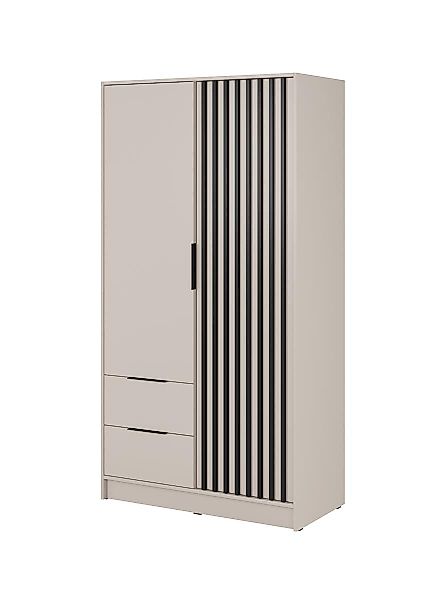 Compleo Kleiderschrank LISA Drehtürenschrank mit Lamellen, günstig online kaufen