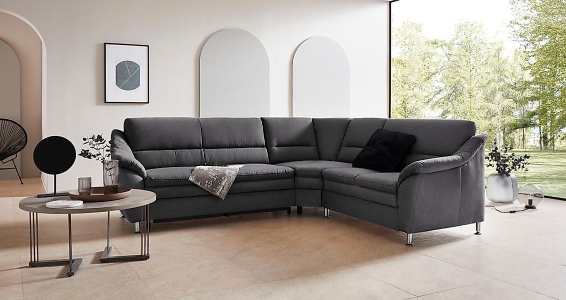 Home affaire Ecksofa "Cardoso L-Form" mit Trapezecke für mehr Sitzkomfort, günstig online kaufen