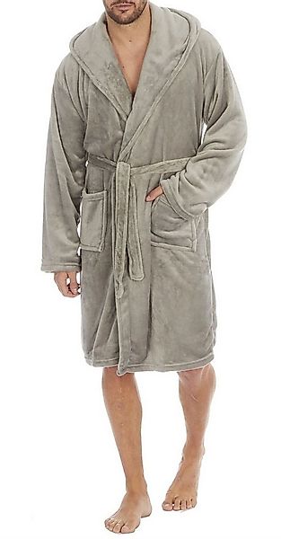 Badekönig Herrenbademantel Mikrofaser, Kapuze, Gürtel, Langform günstig online kaufen