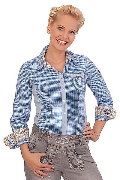 Spieth & Wensky Trachtenbluse Trachtenbluse - AURIS - blau, violett günstig online kaufen