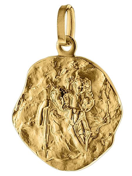 trendor Runder Anhänger Christophorus Gold 585 günstig online kaufen