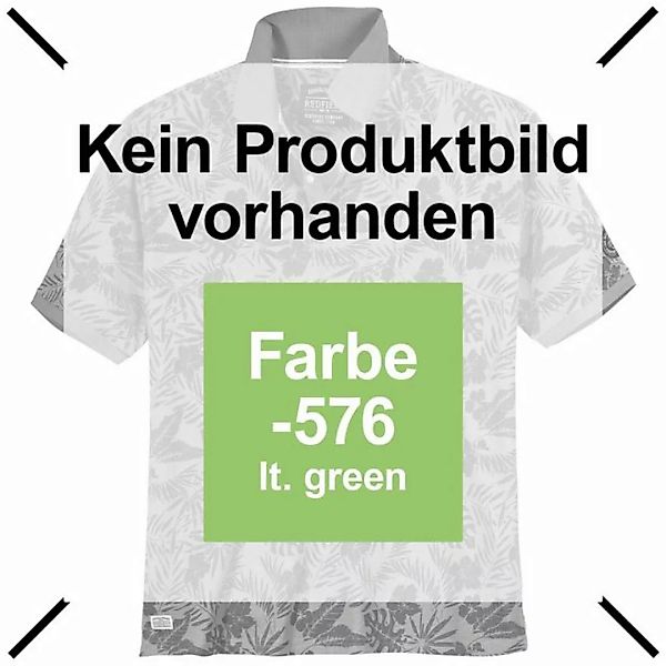 redfield Poloshirt Große Größen Herren Poloshirt grün floral bedruckt Redfi günstig online kaufen