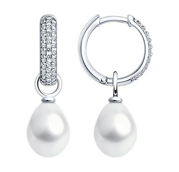 Secretforyou Creolen-Set Ohrringe Ohrstecker 925 Silber Perle Zirkonia Stei günstig online kaufen
