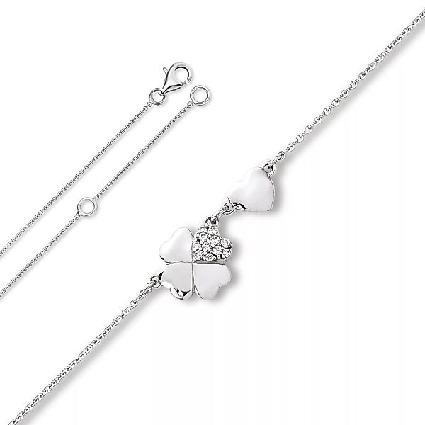 ONE ELEMENT Silberkette "Zirkonia Kleeblatt Halskette aus 925 Silber 45 cm günstig online kaufen