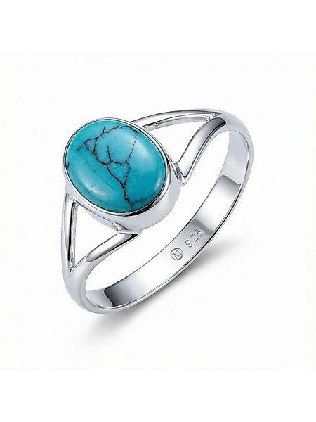 mantraroma Silberring HARDIN aus 925 Silber mit Türkis (Ring mit Schmuckbeu günstig online kaufen