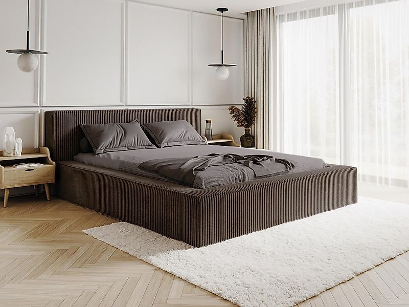 Compleo Polsterbett CORD mit Stauraum ASTA, Modern design (Kostenlose Liefe günstig online kaufen