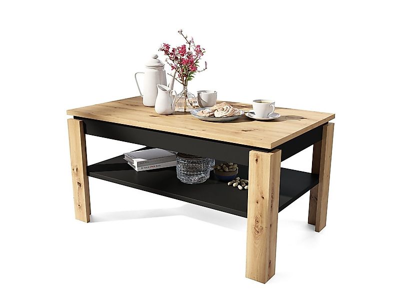 designimpex Couchtisch Design Asti-P Tisch höhenverstellbar 55 - 67cm Essti günstig online kaufen