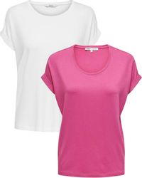 ONLY T-Shirt Stilvolles Basic Shirt mit günstig online kaufen