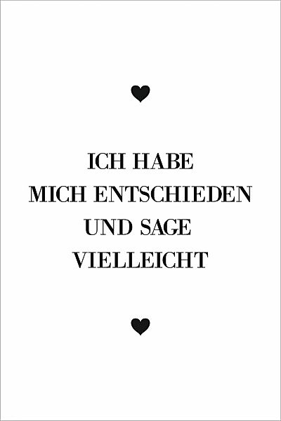 queence Acrylglasbild "Spruch" Herz  Herzbilder  Herzen  Schwarz-Weiß  Sprü günstig online kaufen