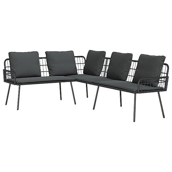 vidaXL Loungesofa L-förmiges Sofa Schwarz 231x173x78 cm Poly-Rattan, 1 Teil günstig online kaufen