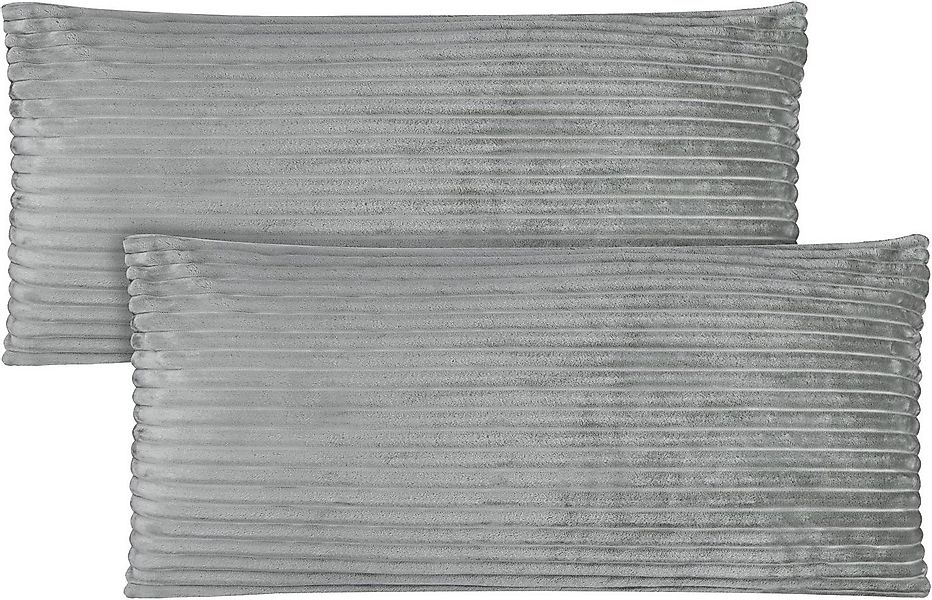 Aspero Kissenbezüge 2 Kissenbezüge aus Streifen-Flanell 40x80 cm, Kopfkisse günstig online kaufen