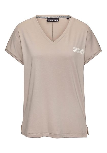 Elbsand V-Shirt mit Logoprint, Kurzarmshirt, Basic günstig online kaufen