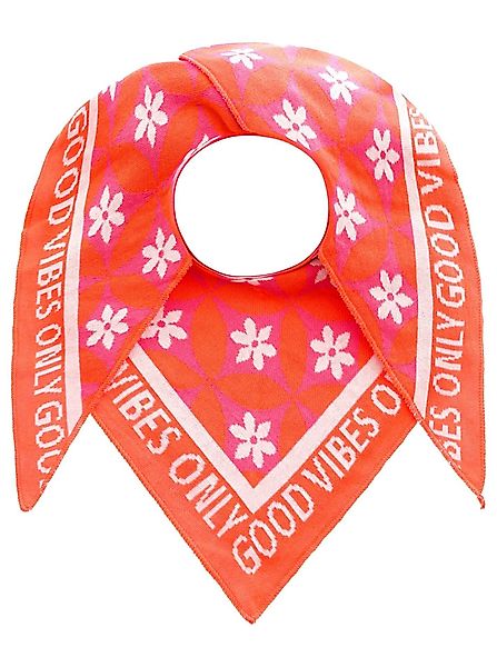 Zwillingsherz Dreieckstuch "Luxury Vibes", Feinstrick, Blumenmotiv, günstig online kaufen