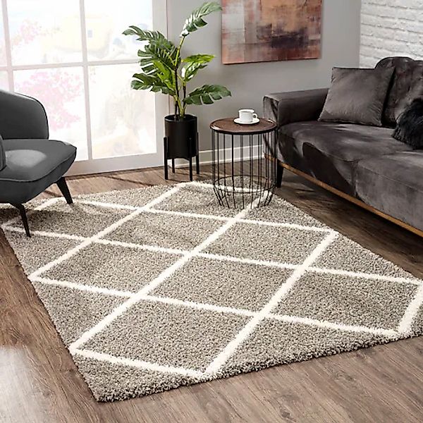 Sanat Hochflor-Teppich »Madrid«, rechteckig, 30 mm Höhe, Wohnzimmer, Langfl günstig online kaufen
