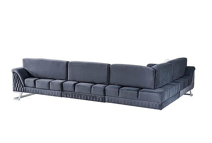 Xlmoebel Ecksofa Moderne graue Eckcouch im L-Design mit stilvollem Stoffbez günstig online kaufen