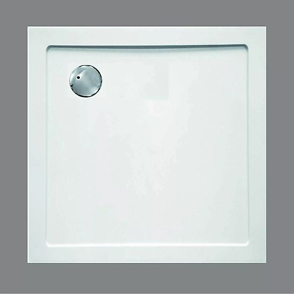 Sanotechnik Duschwanne Extraflach SMC Quadrat 80 cm x 80 cm Weiß günstig online kaufen
