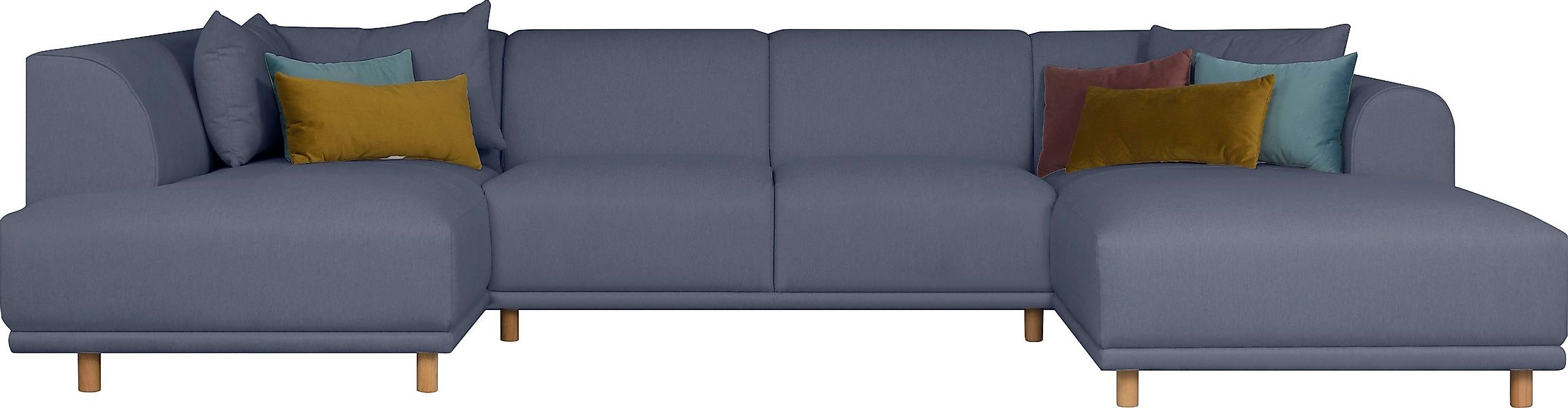 andas Wohnlandschaft Maroon U-Form, in skandinavischem günstig online kaufen