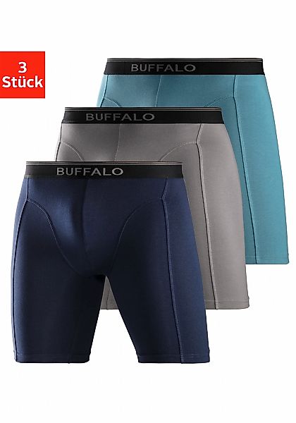 Buffalo Langer Boxer "Boxershorts für Herren", (Packung, 3 St.), in langer günstig online kaufen