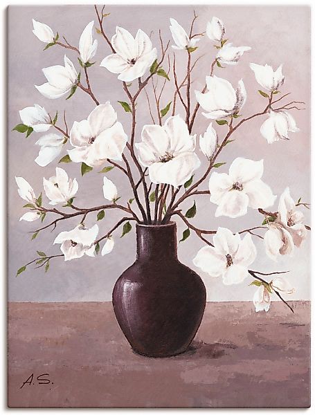 Artland Leinwandbild "Magnolien" Blumen 1 Stk. tlg. auf Keilrahmen gespannt günstig online kaufen