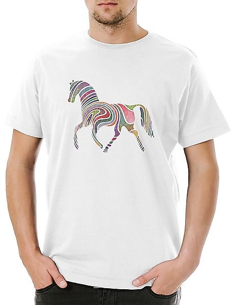 Urban Backwoods Print-Shirt Colored Horse I Herren T-Shirt Pferd Pferde Rei günstig online kaufen