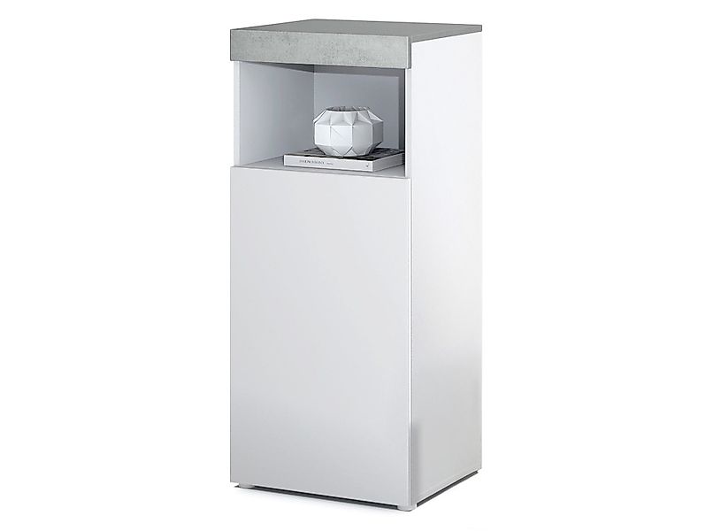 Vladon Standvitrine Pure (Vitrine, Korpus, Beton günstig online kaufen