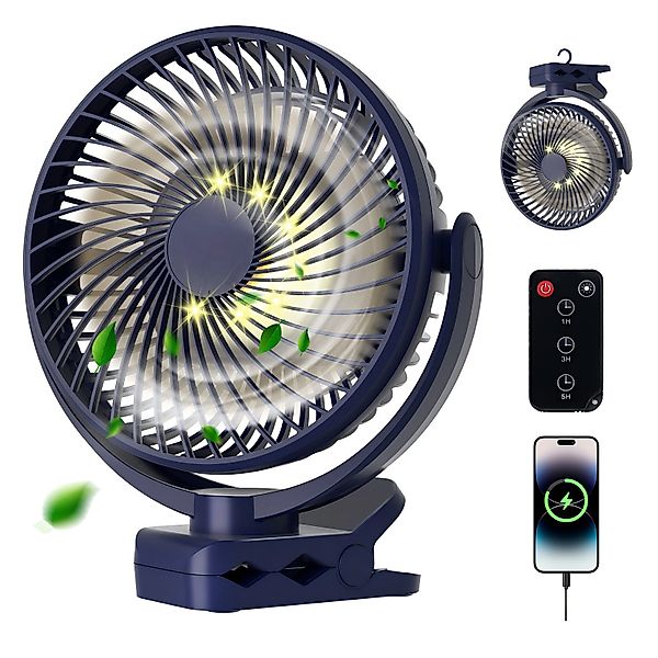 LEENON Mini USB-Ventilator Ventilator mit Licht,3 günstig online kaufen