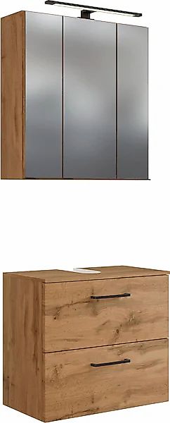 welltime Badmöbel-Set "Chicago", (2 St., Spiegelschrank und Unterbeckenschr günstig online kaufen